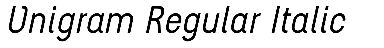 Unigram Regular Italic